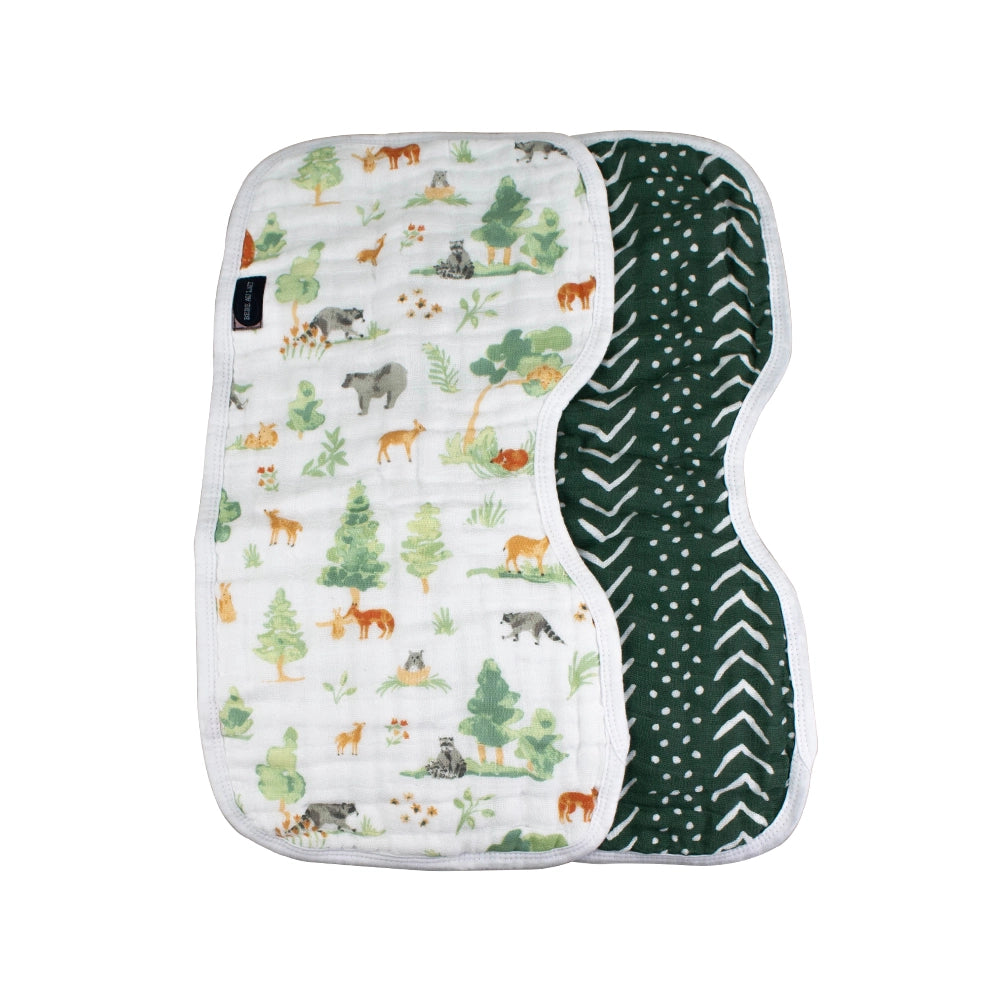 Forest Friends + Mudcloth Classic Muslin Burp Cloth Set  - Doodlebug's Children's Boutique