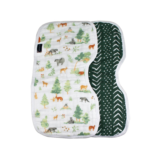 Forest Friends + Mudcloth Classic Muslin Burp Cloth Set  - Doodlebug's Children's Boutique