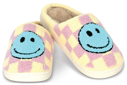 Happy Check Slippers - Doodlebug's Children's Boutique