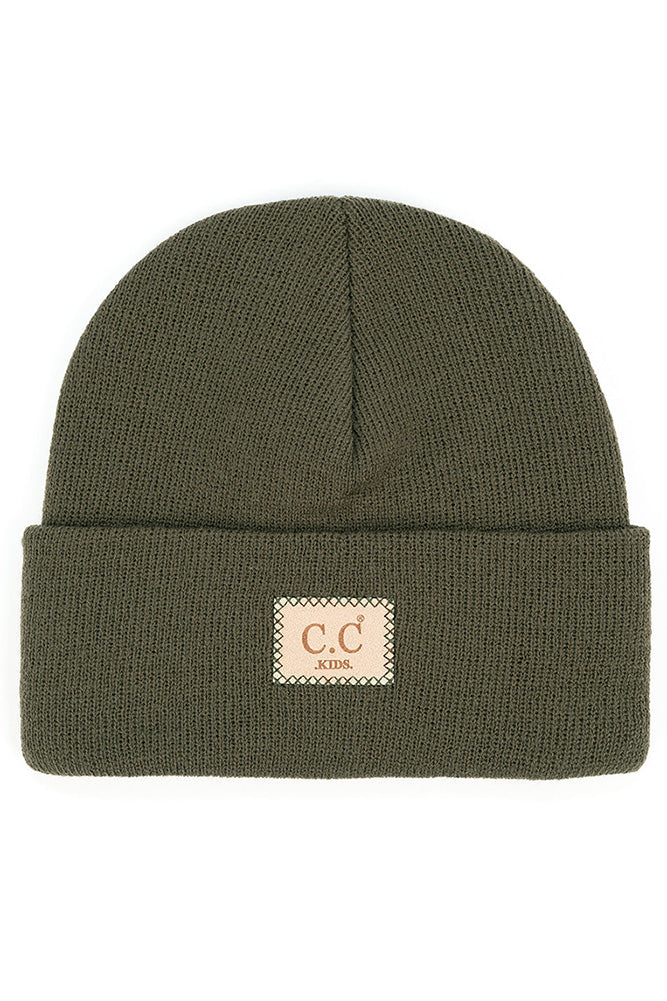 New Olive Classic Ribbed Kids Beanie Kids - Doodlebug's Children's Boutique
