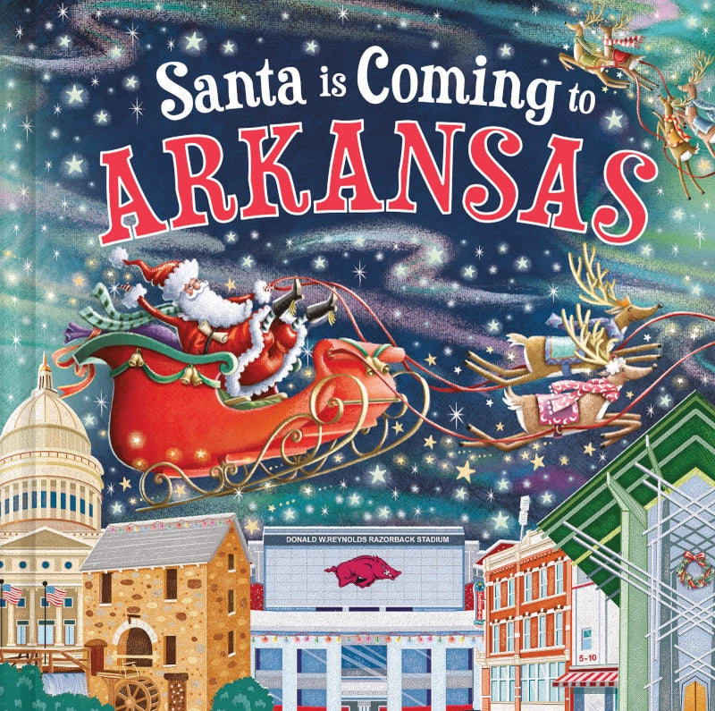 Santa is Coming to Arkansas Book  - Doodlebug's Children's Boutique