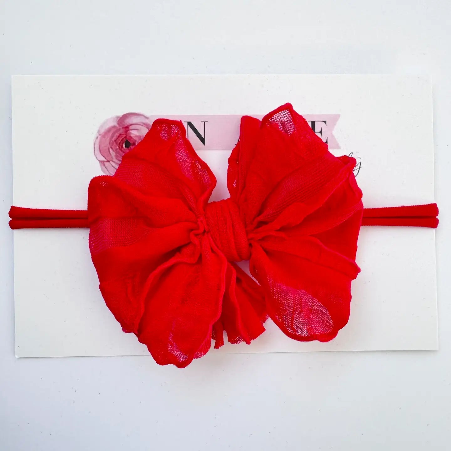 Bright Red Mini Headband