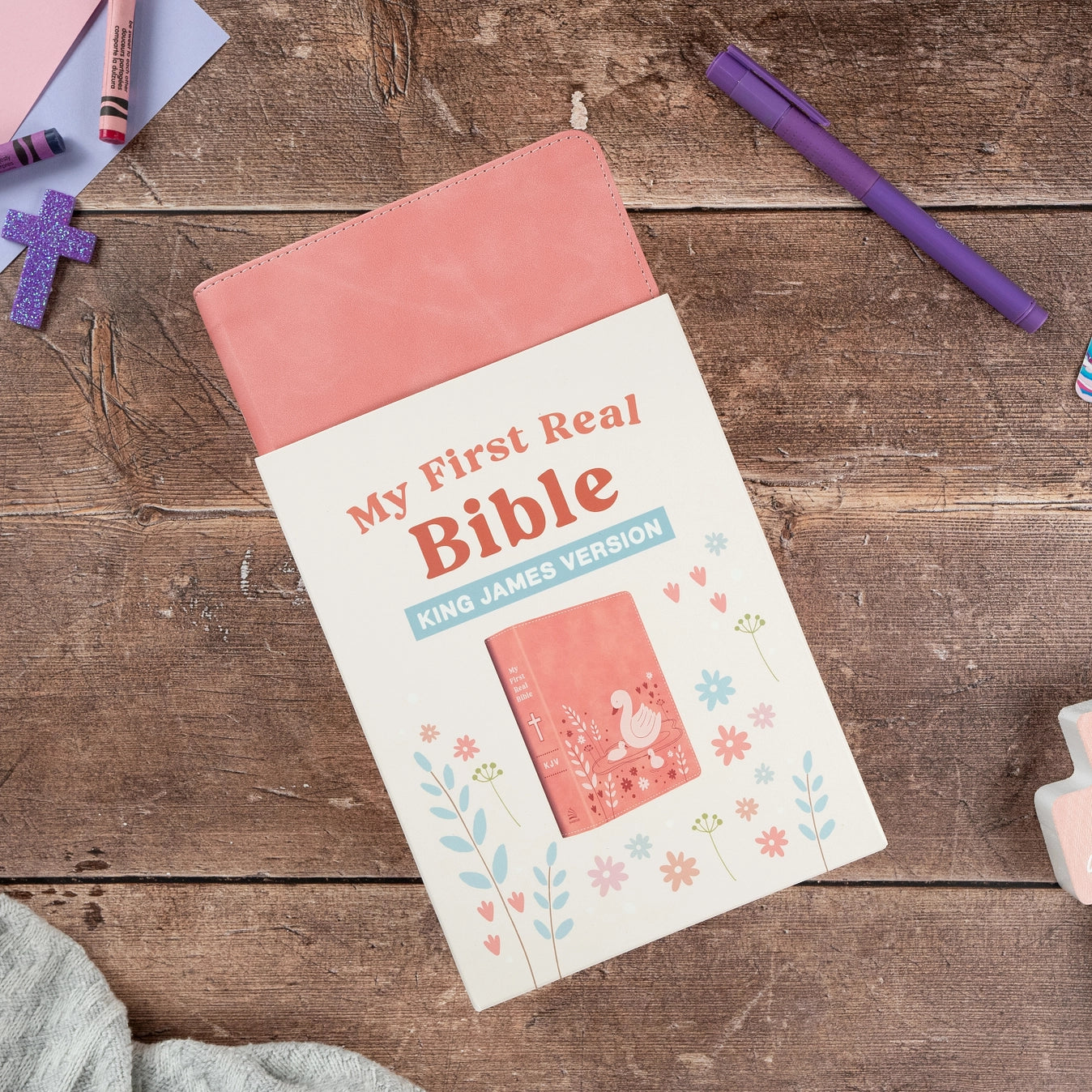My First Real Bible (Girl) King James Version  - Doodlebug's Children's Boutique