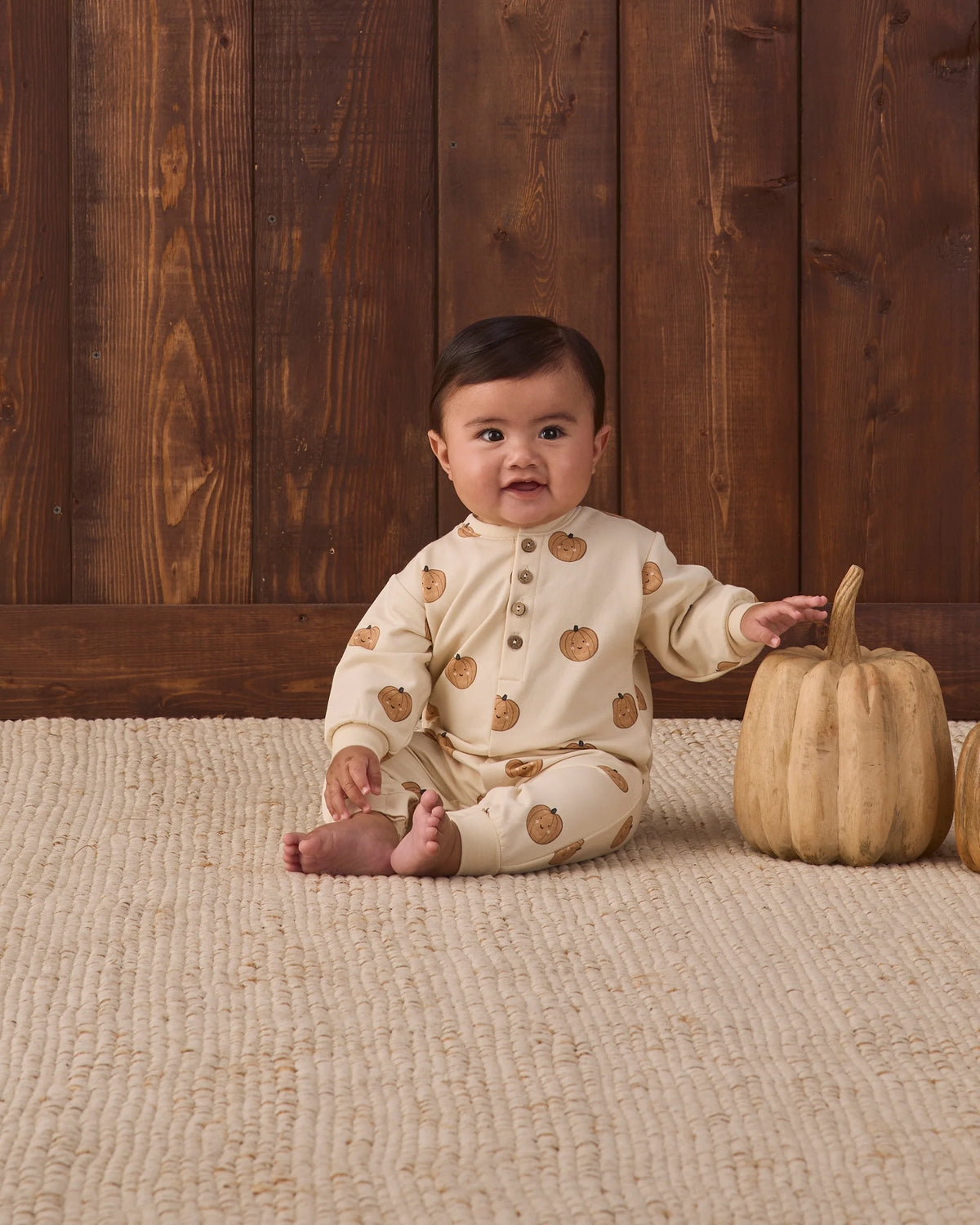 Relaxed Fleece Jumpsuit in Pumpkins - Doodlebug's Children's Boutique