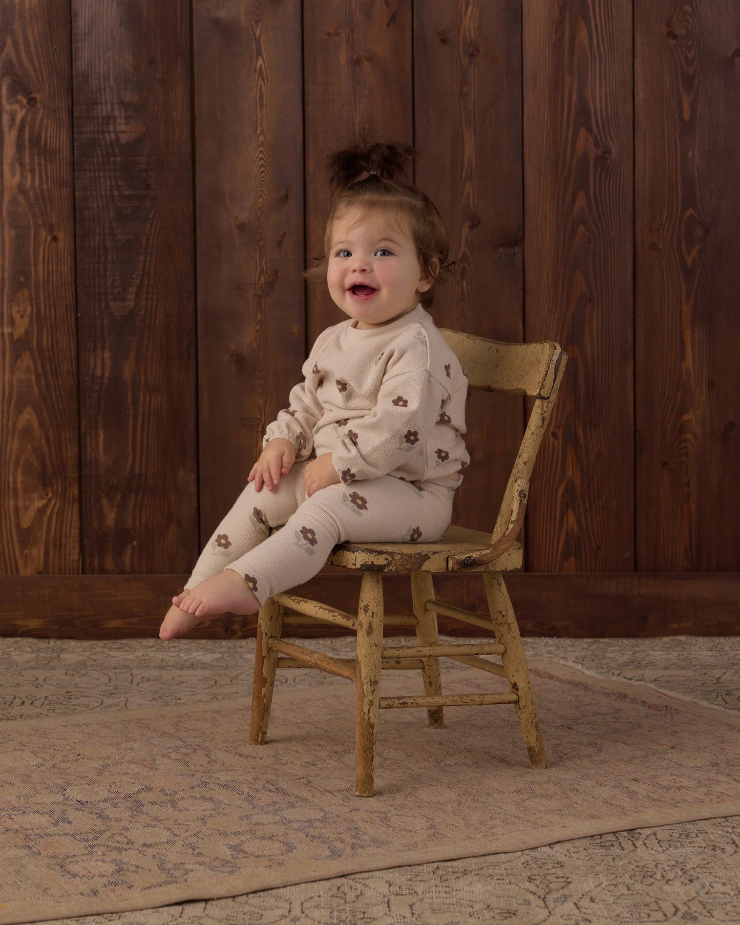 Spongey Knit Set in Petal Daisy
