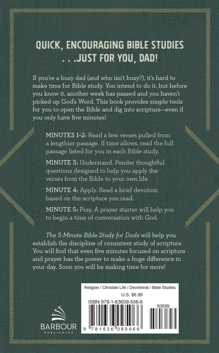 The 5 Minute Bible Study for Dads Book  - Doodlebug's Children's Boutique