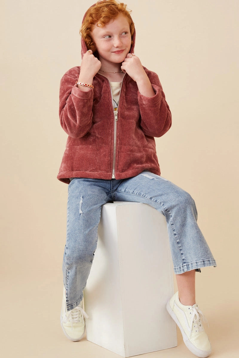Mauve Chenille Padded Jacket - Doodlebug's Children's Boutique
