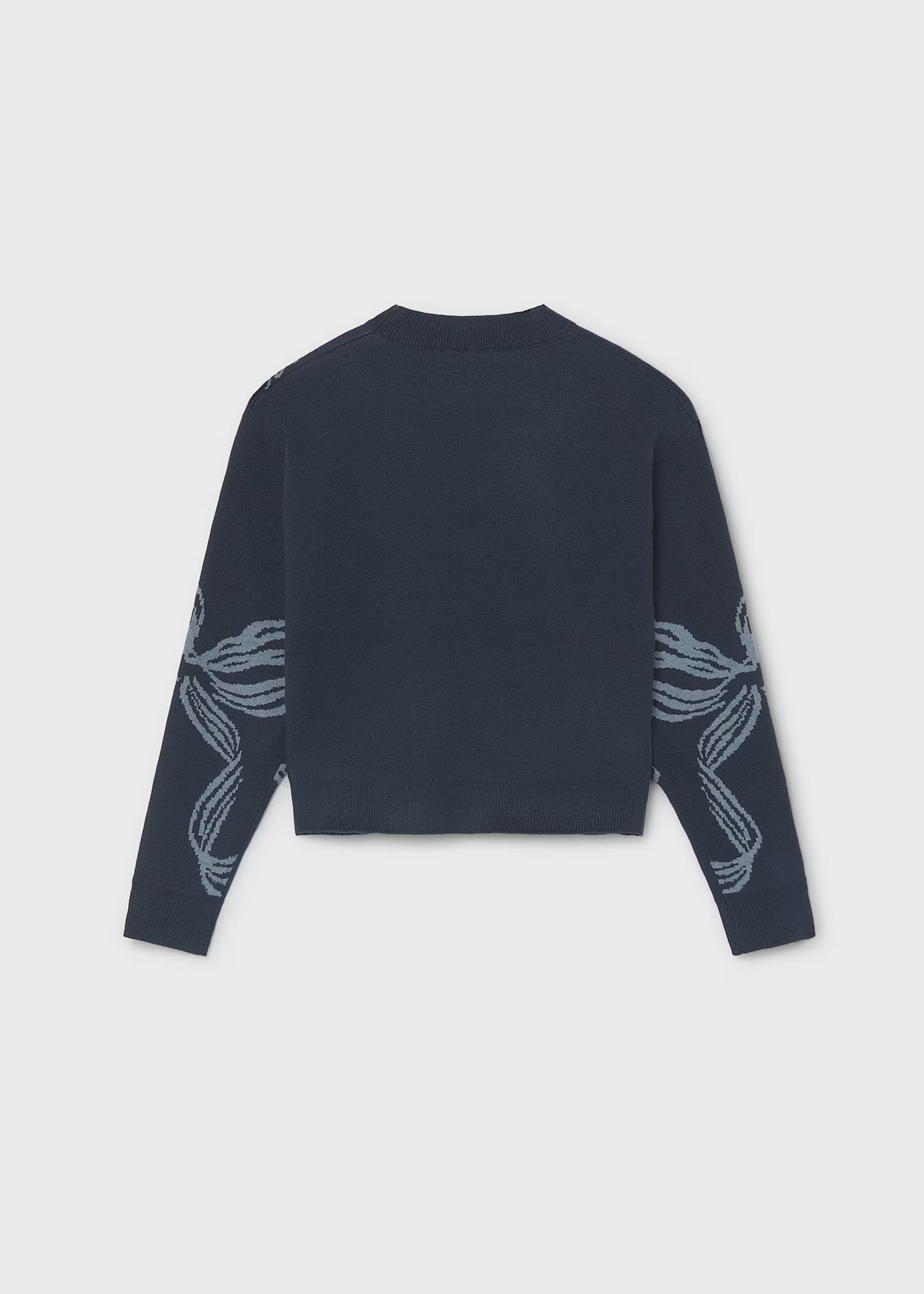 Ink Blue Bow Sweater - Doodlebug's Children's Boutique