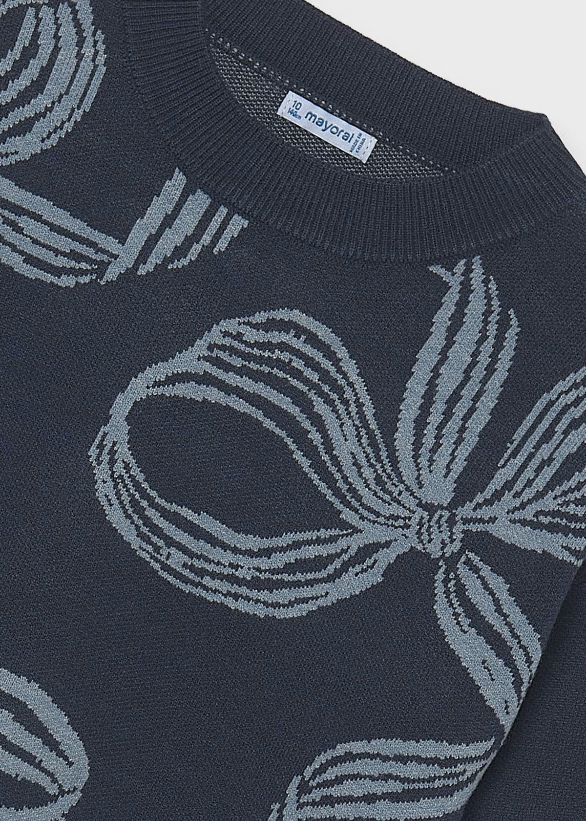 Ink Blue Bow Sweater - Doodlebug's Children's Boutique