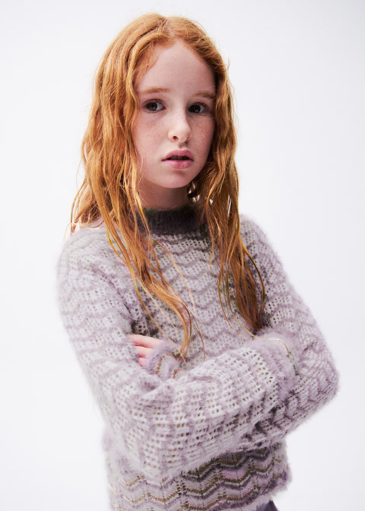 Lavender Geometric Sweater - Doodlebug's Children's Boutique