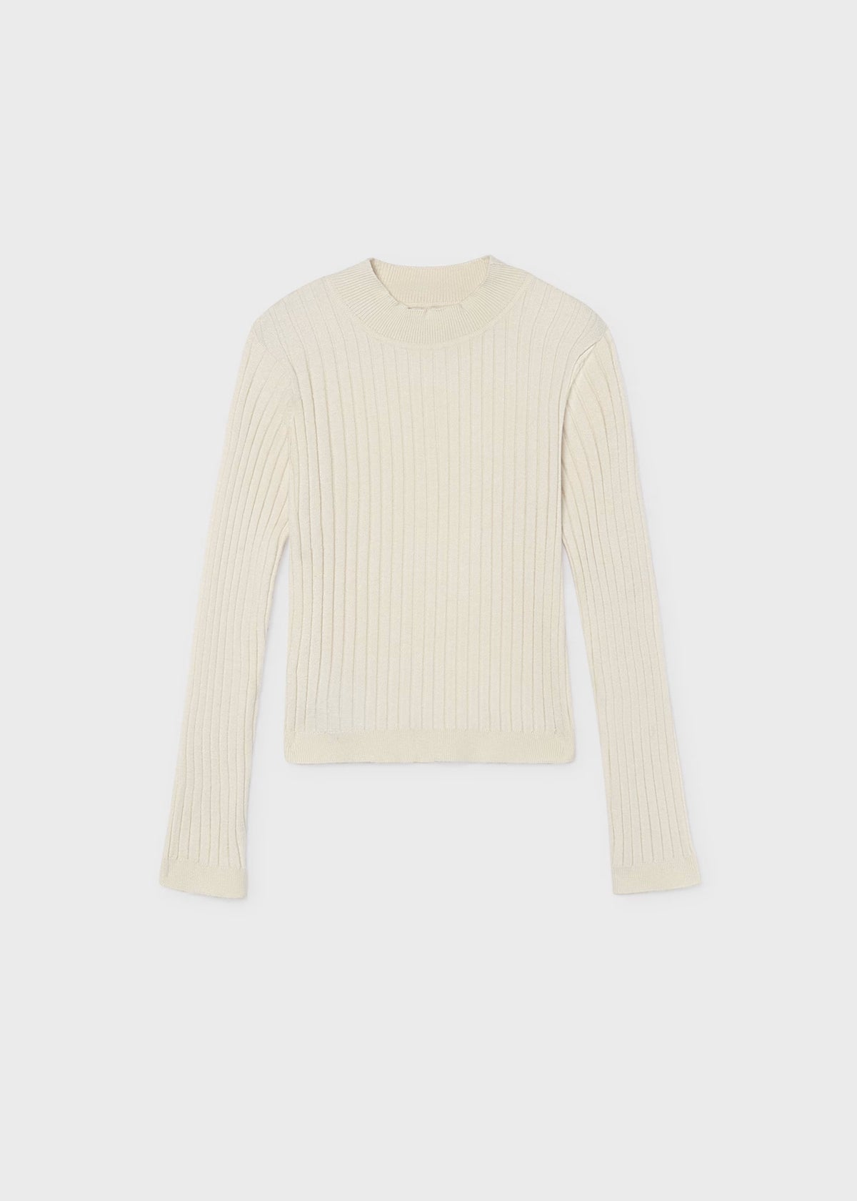 Cream Knit Mockneck Sweater - Doodlebug's Children's Boutique