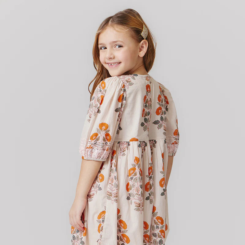 Evelyn Dress in Cloud Bouquet Floral  - Doodlebug's Children's Boutique