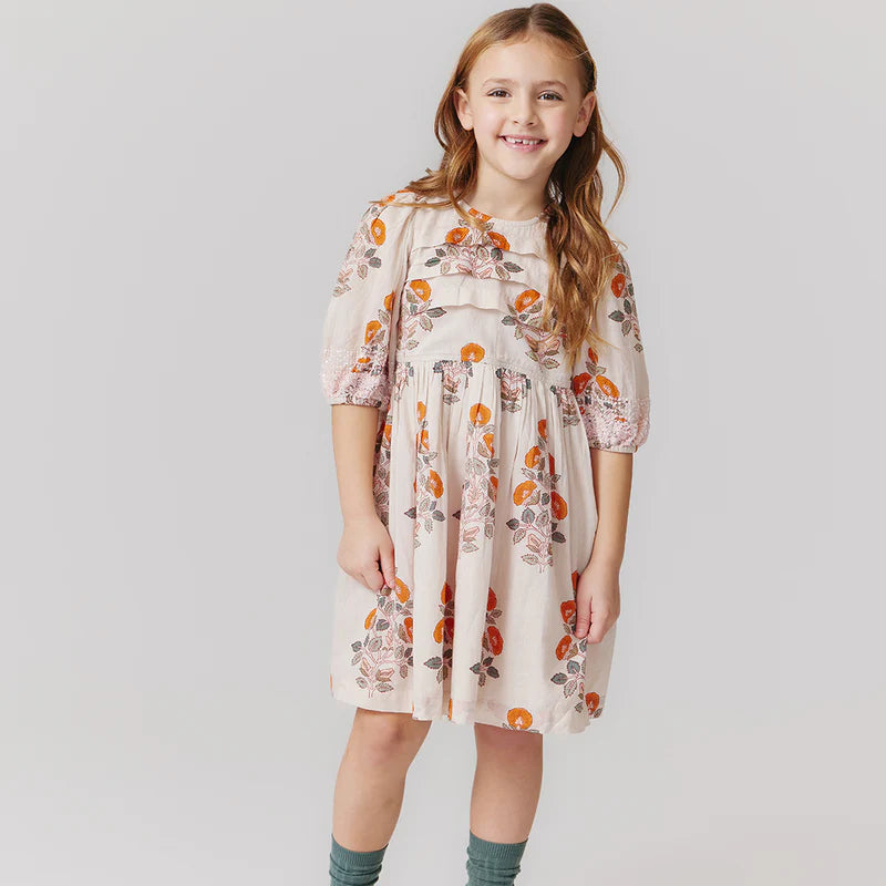 Evelyn Dress in Cloud Bouquet Floral  - Doodlebug's Children's Boutique