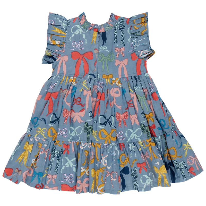 Jennifer Dress in Bows on Bows  - Doodlebug's Children's Boutique