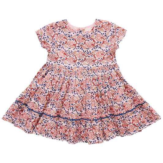 Niley Dress in Pink Blossom  - Doodlebug's Children's Boutique