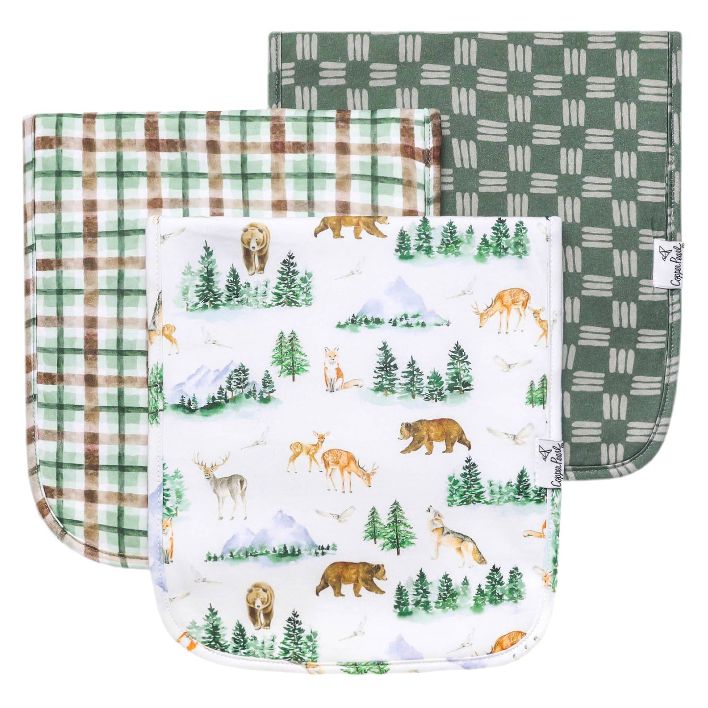 Grayson 3 Pack Burp Cloths - Doodlebug's Children's Boutique