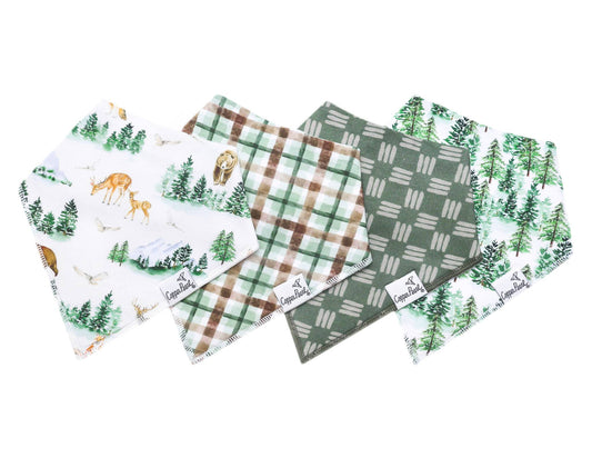 Grayson 4 Pack Bandana Bibs - Doodlebug's Children's Boutique