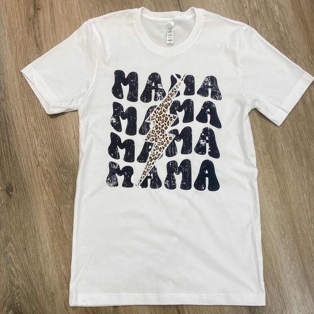 Mama Lightning Bolt Tee  - Doodlebug's Children's Boutique