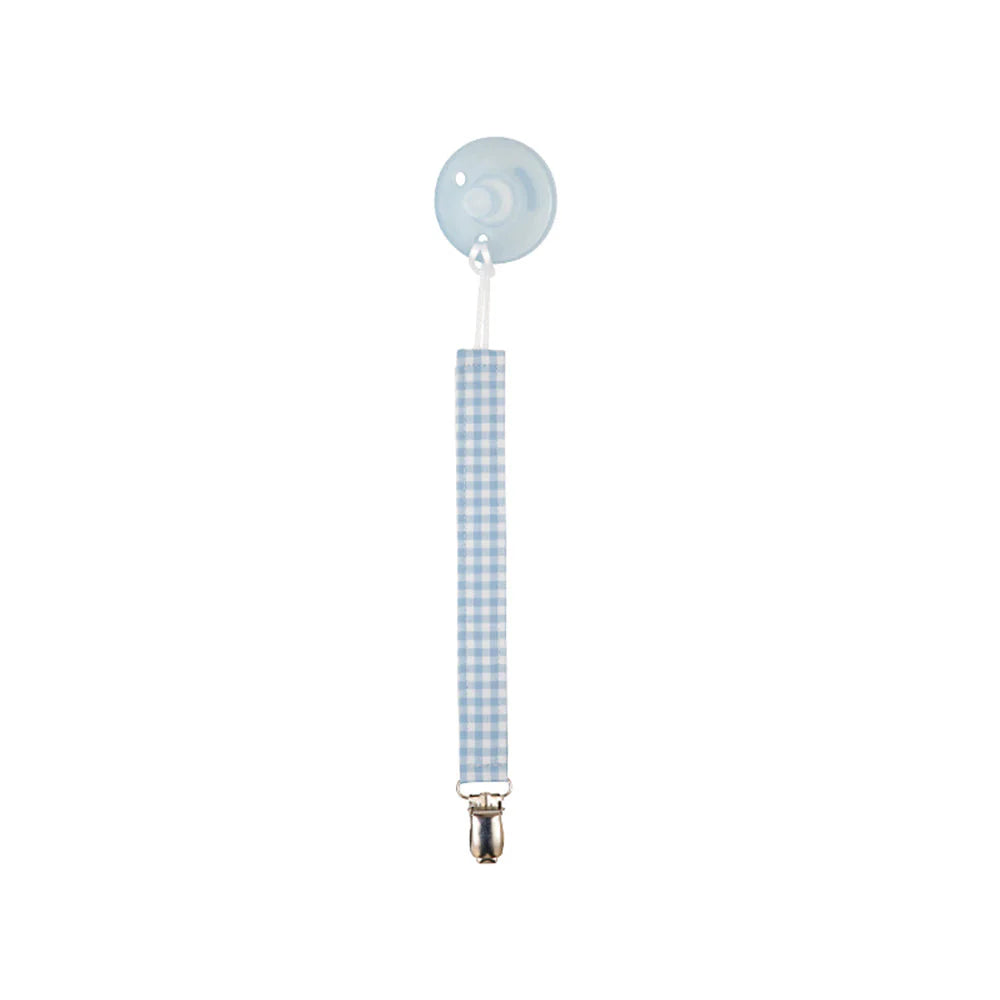Parker Paci Clip Blue Grand Gasparilla Gingham - Doodlebug's Children's Boutique