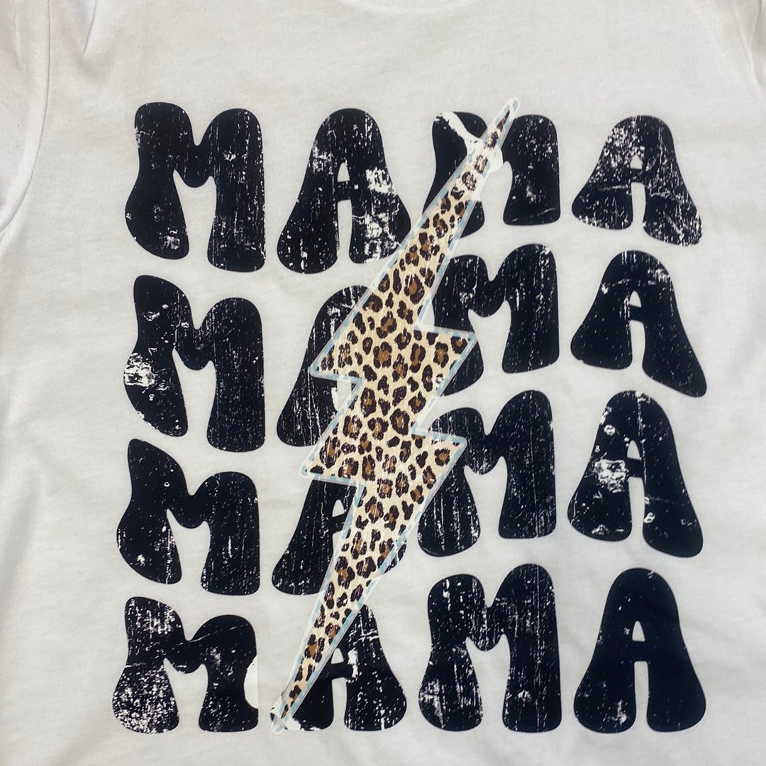 Mama Lightning Bolt Tee  - Doodlebug's Children's Boutique