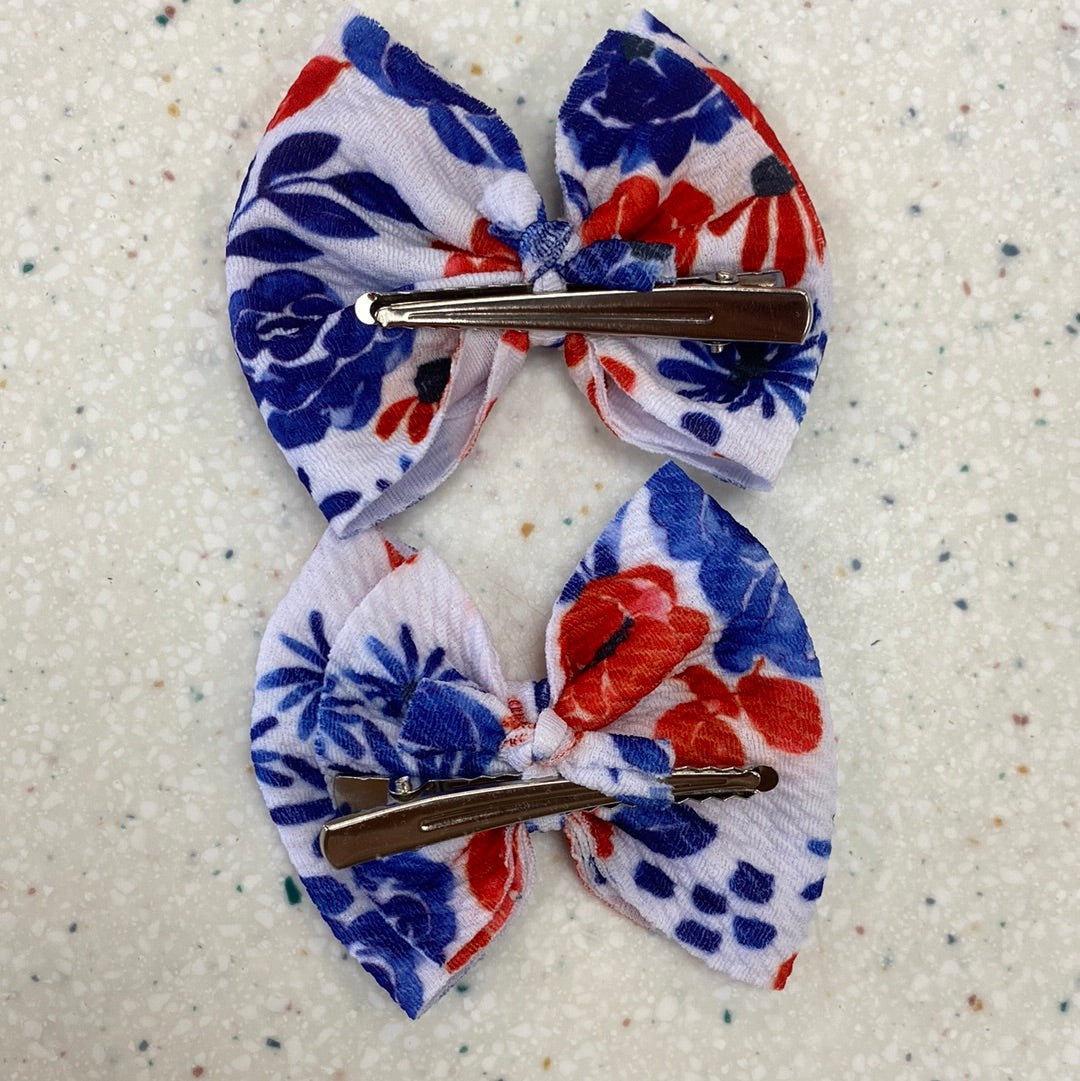 Small American Floral Piggies Set  - Doodlebug's Children's Boutique