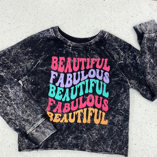 Beautiful Fabulous Crop Sweatshirt  - Doodlebug's Children's Boutique