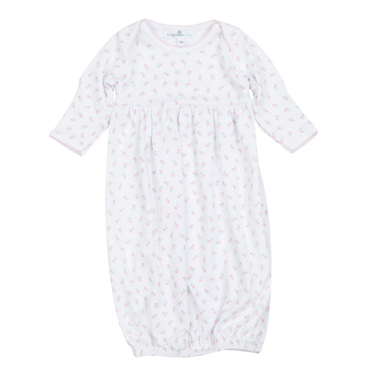 Juliette's Classics Print Gathered Gown