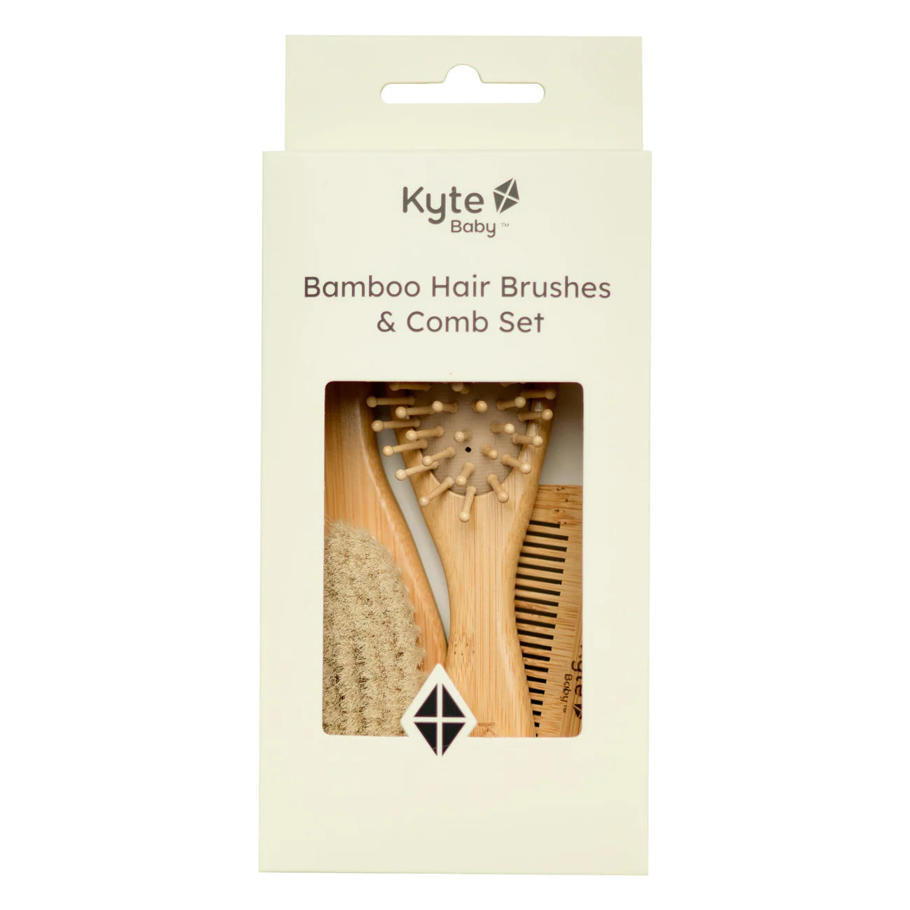 Bamboo Hair Brushes and Comb Set - Doodlebug's Children's Boutique