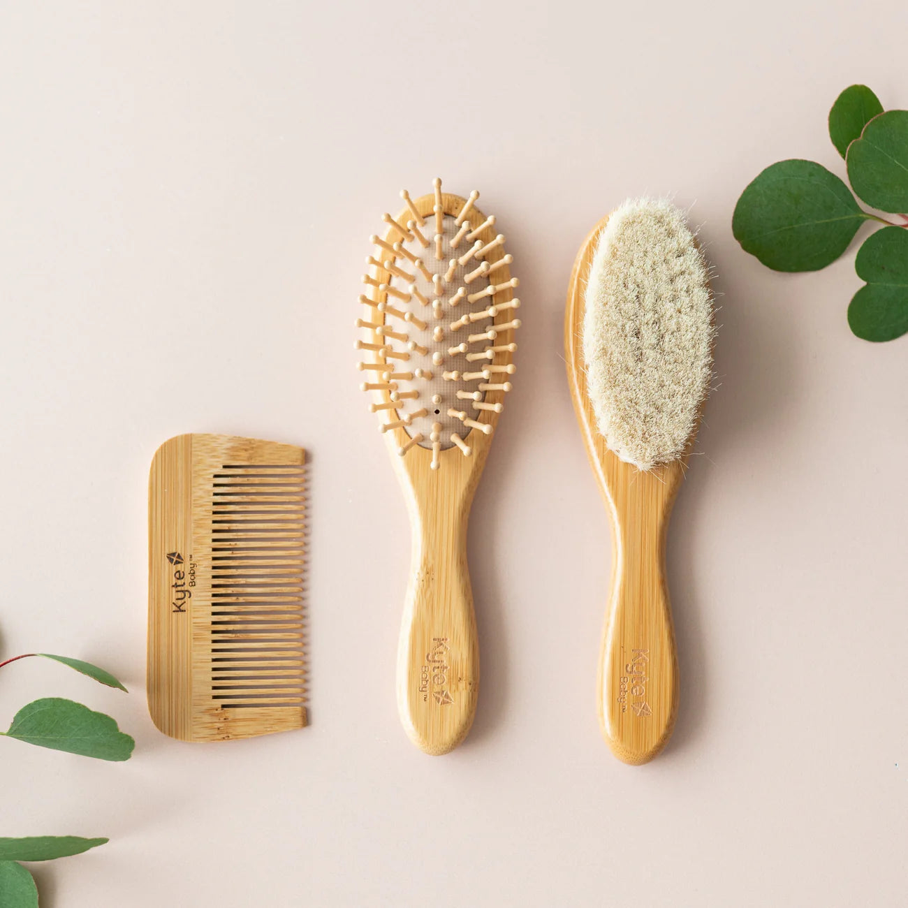Bamboo Hair Brushes and Comb Set - Doodlebug's Children's Boutique