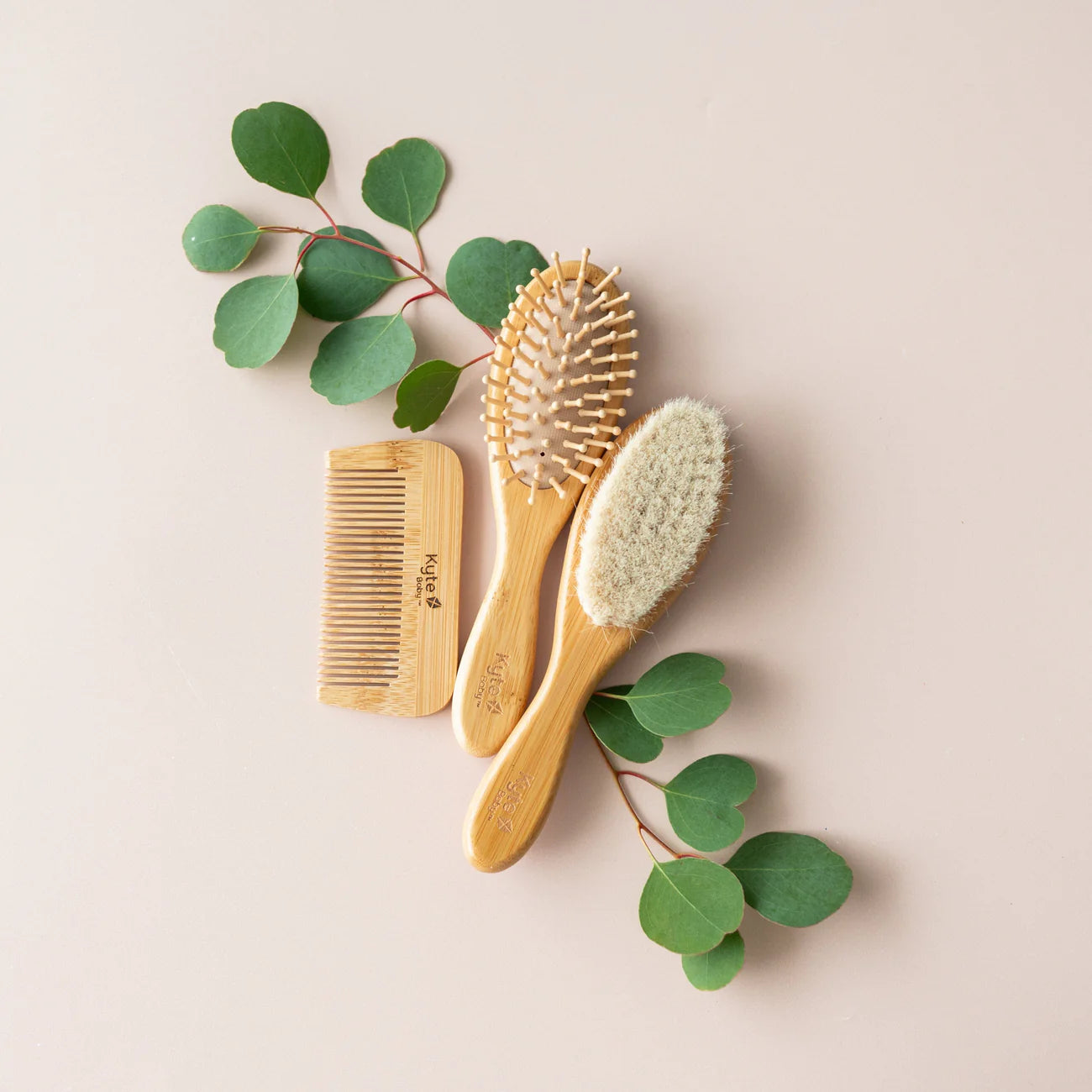 Bamboo Hair Brushes and Comb Set - Doodlebug's Children's Boutique