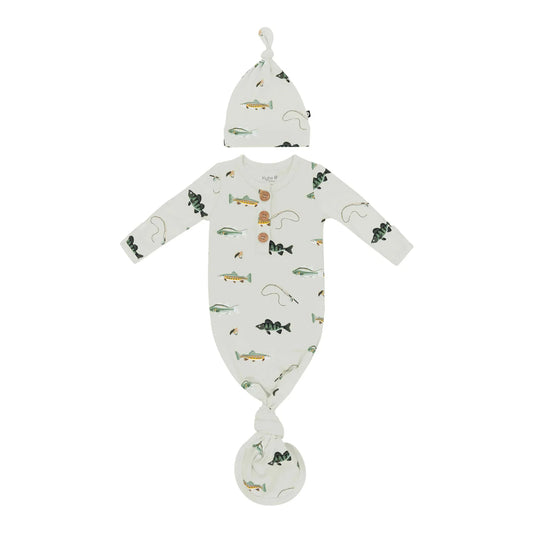 Knotted Gown with Hat Set in Fishing - Doodlebug's Children's Boutique