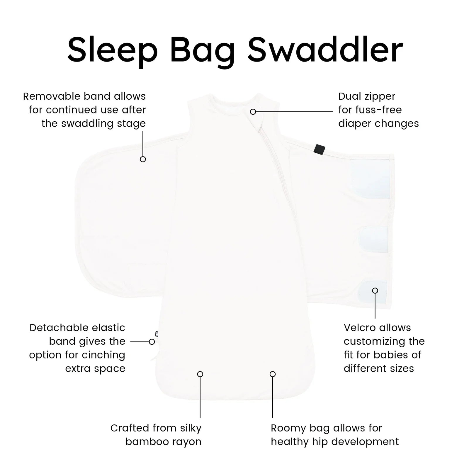 Sleep Bag Swaddler in Cloud  - Doodlebug's Children's Boutique