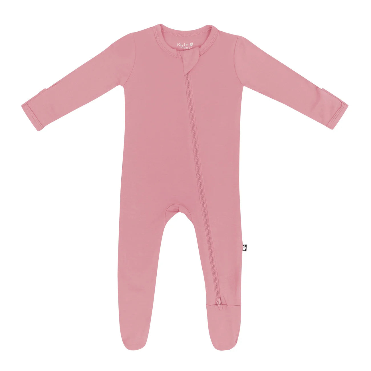 Preemie Zippered Footie in Apple Blossom - Doodlebug's Children's Boutique