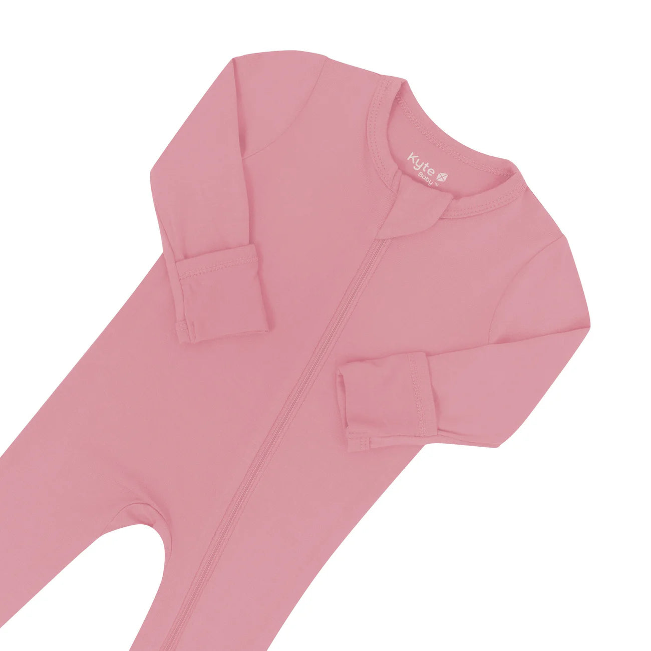 Preemie Zippered Footie in Apple Blossom - Doodlebug's Children's Boutique