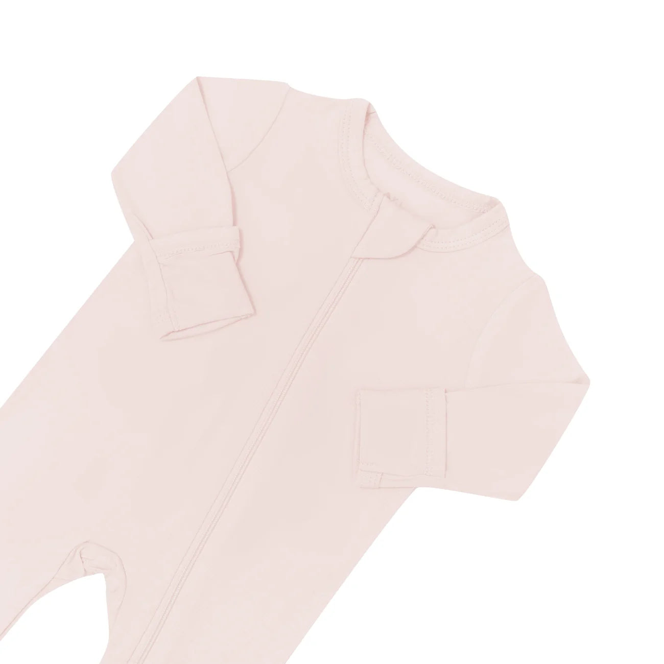 Zippered Footie in Blush - Doodlebug's Children's Boutique