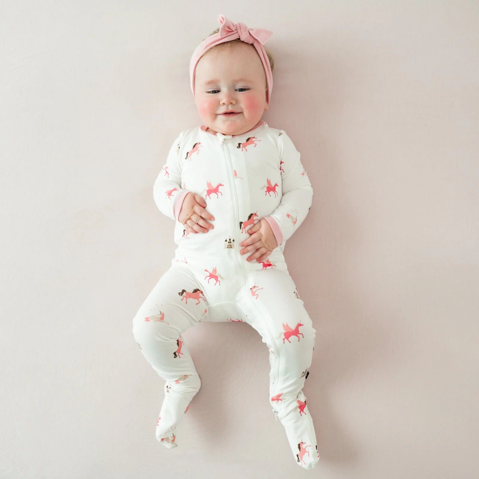 Zippered Footie in Unicorn  - Doodlebug's Children's Boutique