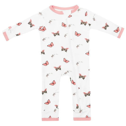 Zippered Romper in Butterfly  - Doodlebug's Children's Boutique