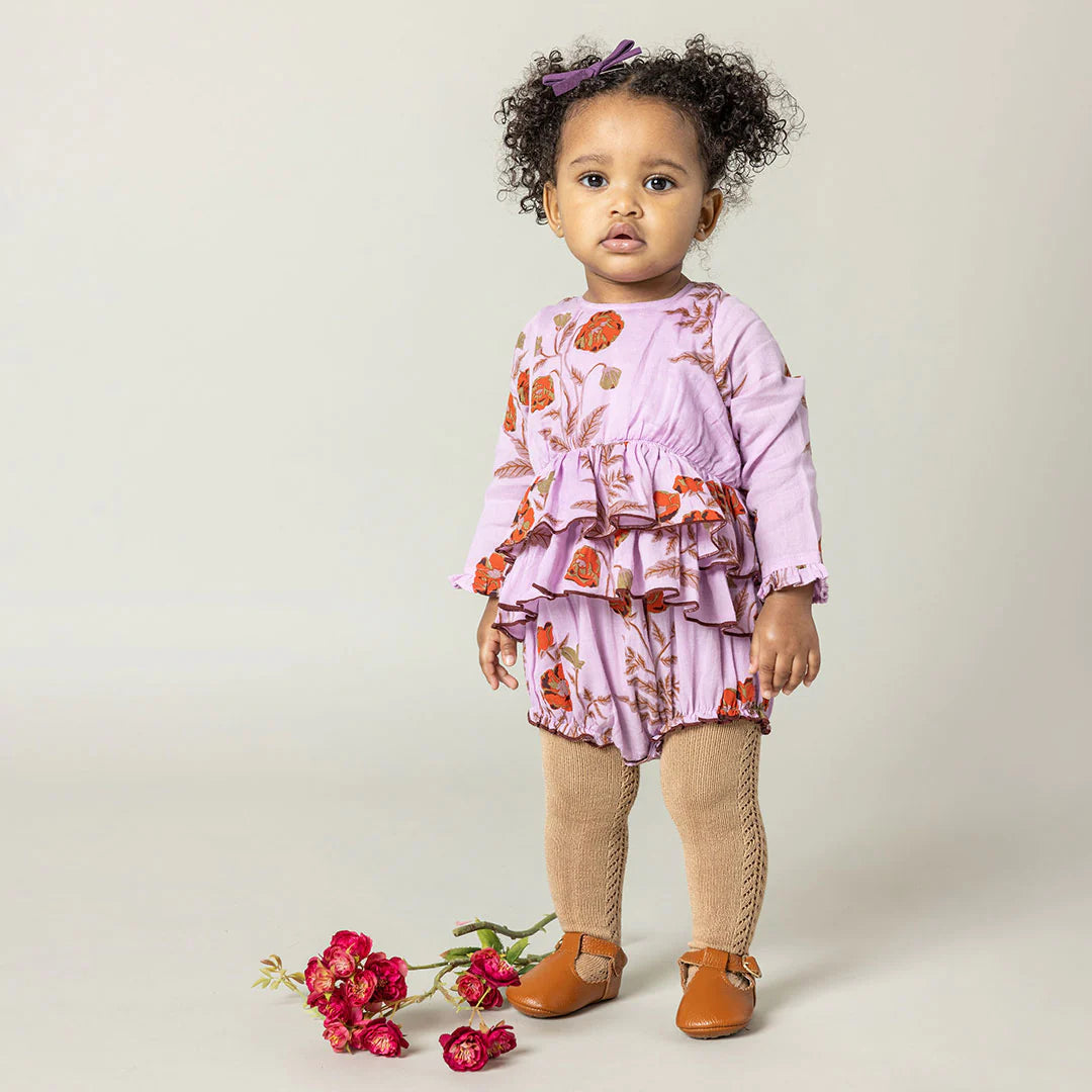 Heidi Bubble in Lavender Poppy  - Doodlebug's Children's Boutique