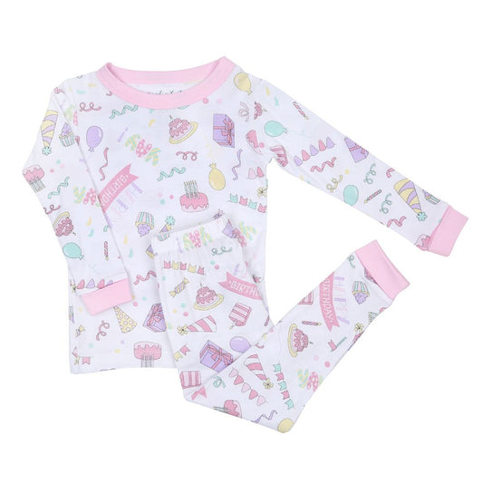 Pink Birthday Pajamas  - Doodlebug's Children's Boutique