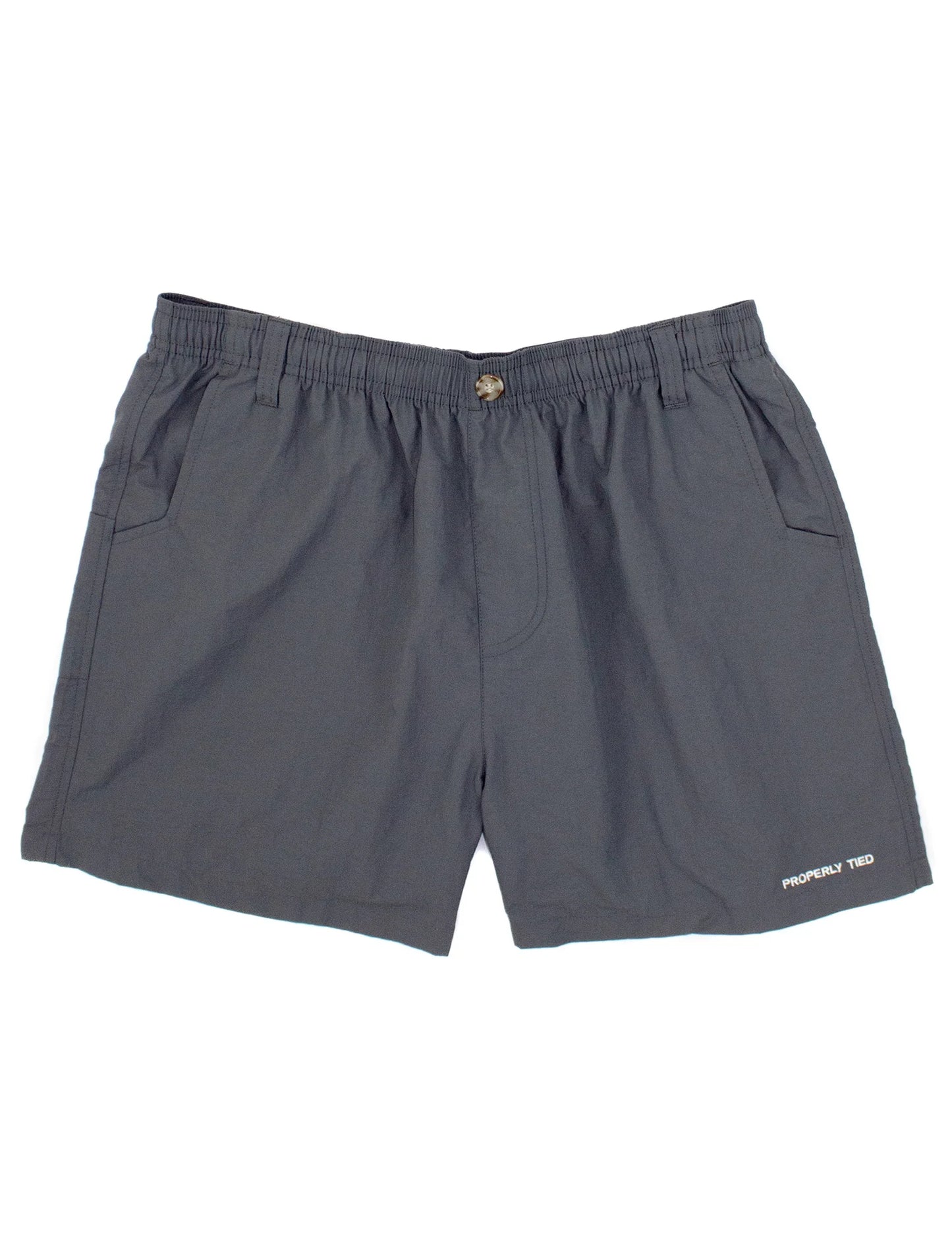 Mallard Short in Charcoal - Doodlebug's Children's Boutique