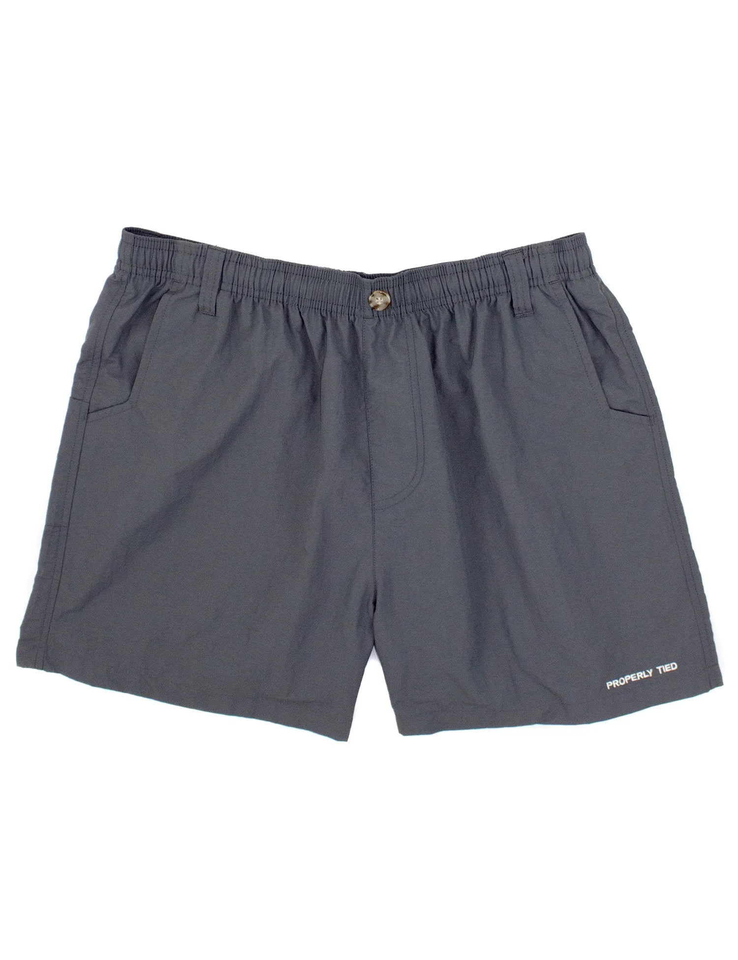 Mallard Short in Charcoal - Doodlebug's Children's Boutique