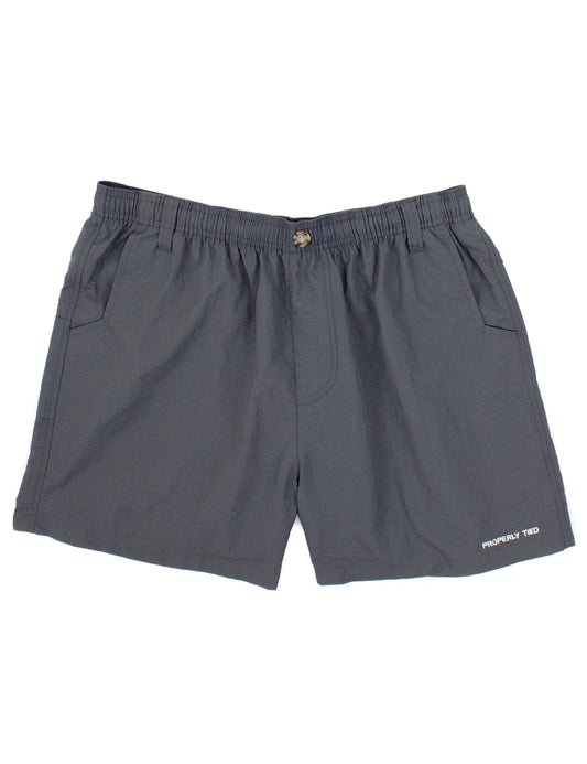 Mallard Short in Charcoal - Doodlebug's Children's Boutique