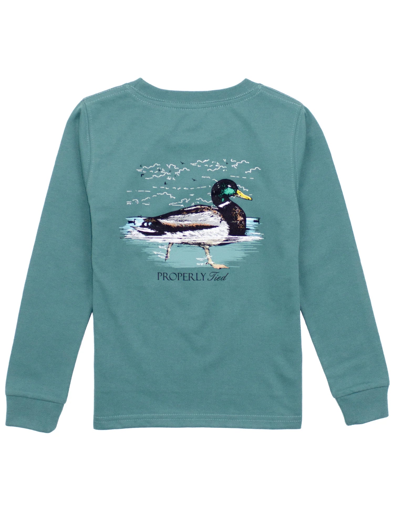 Swimming Mallard Long Sleeve Tee - Doodlebug's Children's Boutique