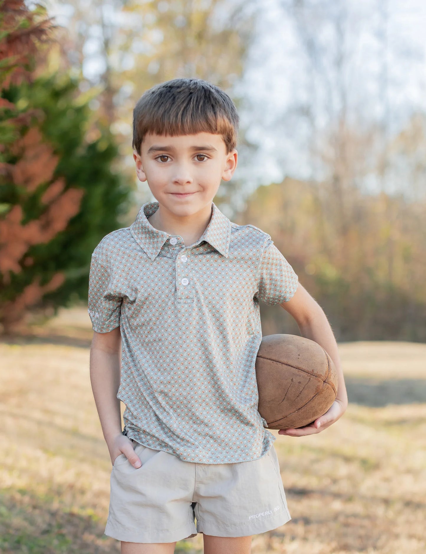 Touchdown Inlet Polo - Doodlebug's Children's Boutique