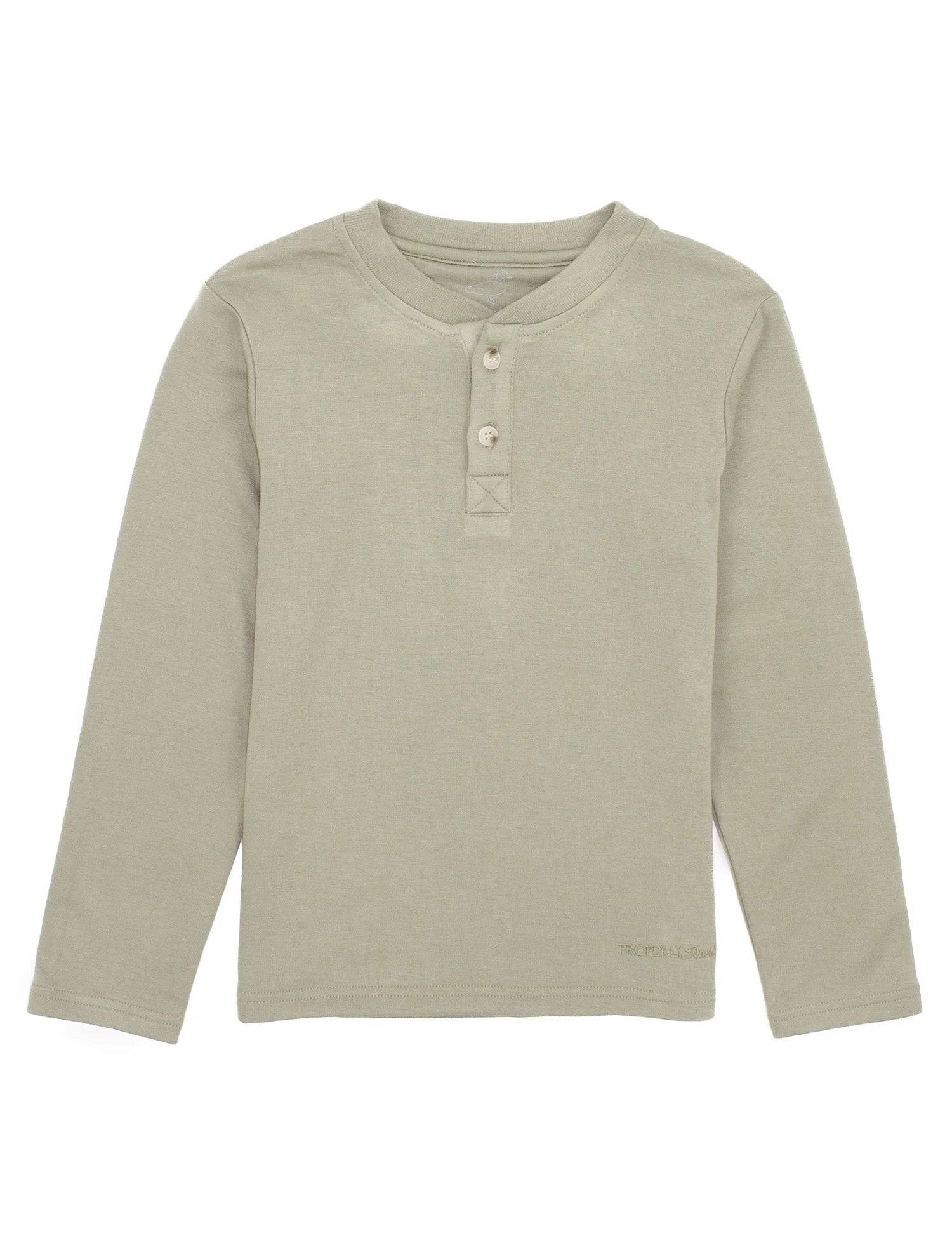 Cedar Shoreline Long Sleeve Henley - Doodlebug's Children's Boutique