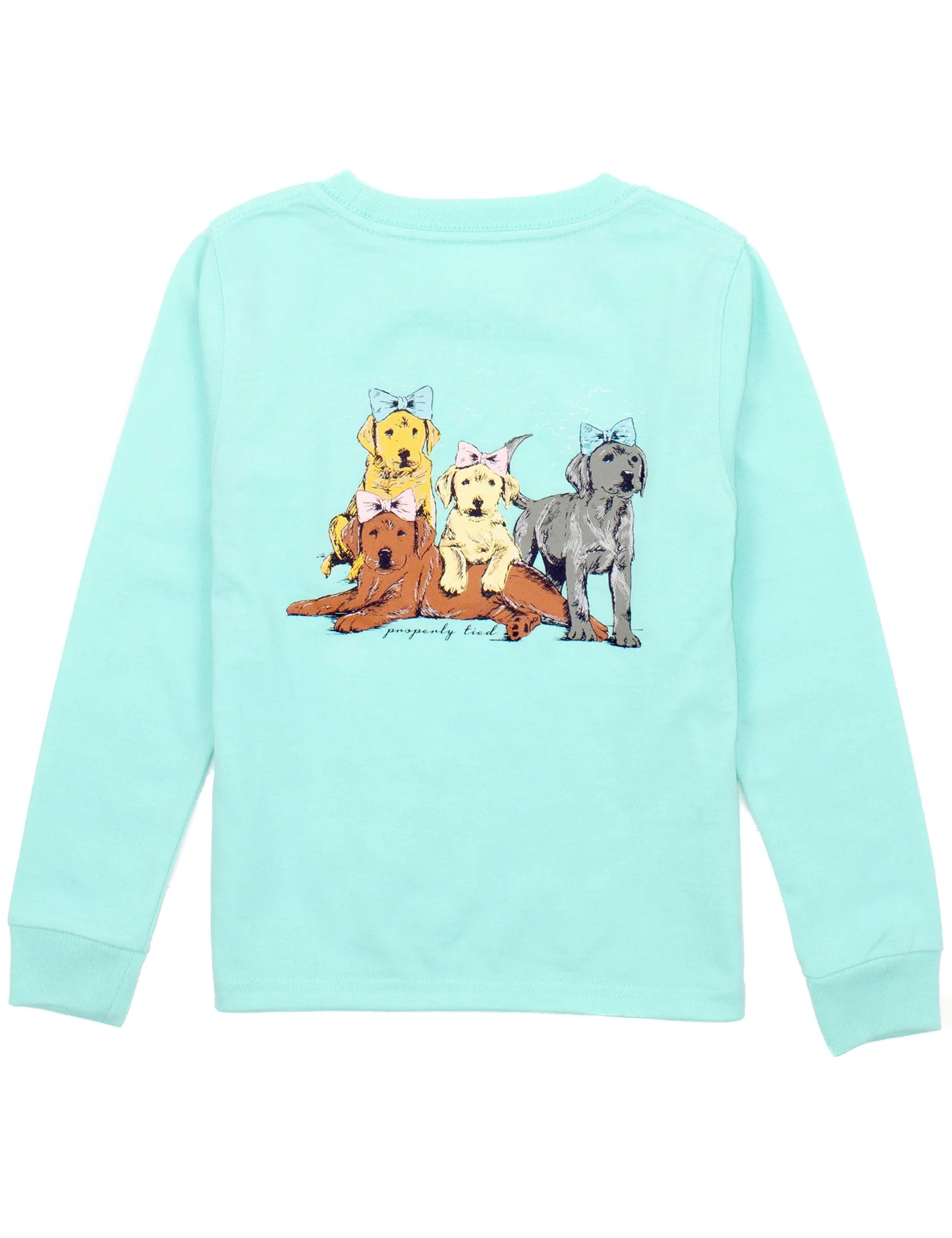 Girls Puppy Pile Long Sleeve Tee - Doodlebug's Children's Boutique