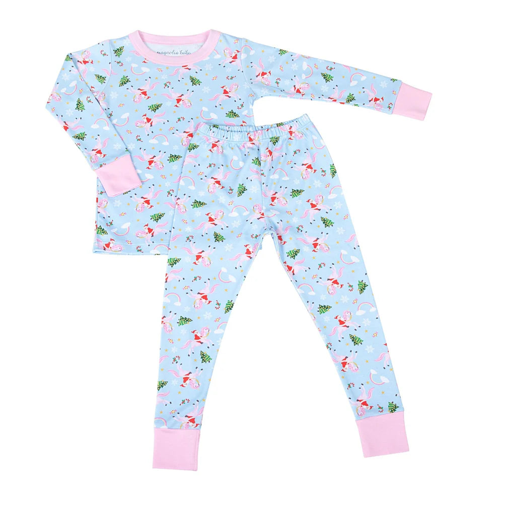 Merry Unicorn Long Pajamas  - Doodlebug's Children's Boutique