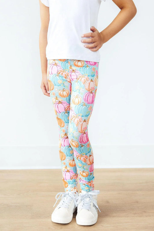 Preppy Pumpkin Leggings - Doodlebug's Children's Boutique