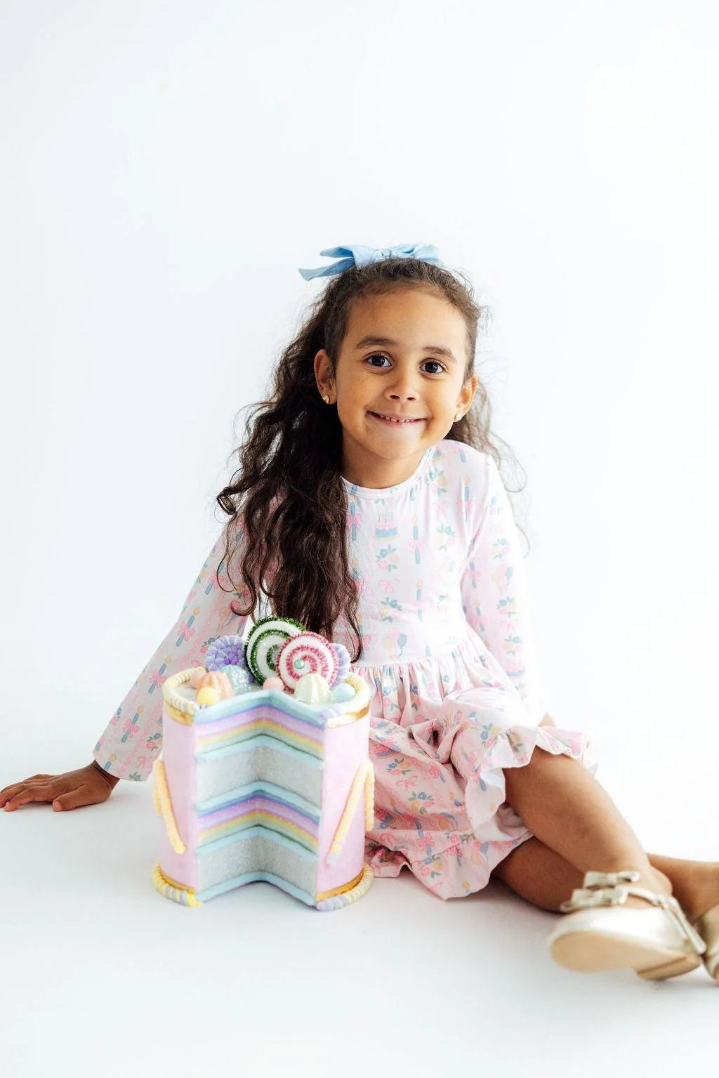 Party Time Long Sleeve Ruffle Twirl Dress