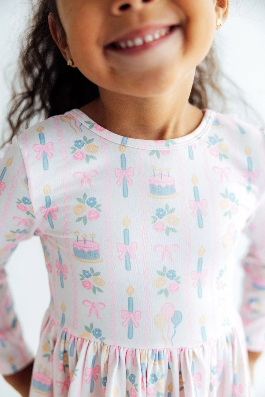 Party Time Long Sleeve Ruffle Twirl Dress